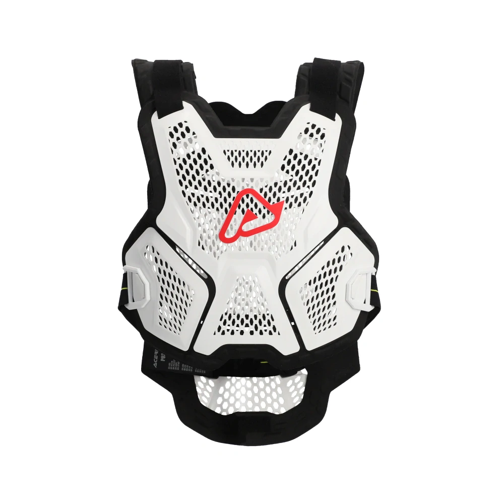 Lehký ventilační motokrosový chránič hrudi a zad ACERBIS ROOST DEFLECTOR P035  barva bílá/černá