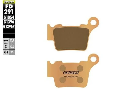 Zadní motocyklové brzdové desky GALFER BRAKE PAD SINTERED pro HUSQVARNA TE 250 rok 2016-2019