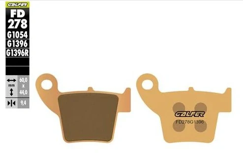 Zadní motocyklové brzdové desky GALFER BRAKE PAD SINTERED pro HONDA CR 125/250 R  rok 2002-2007