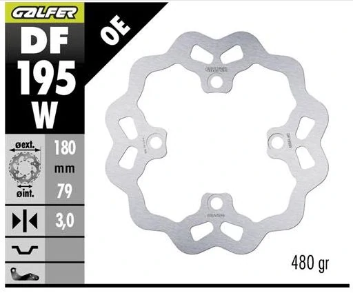 Přední brzdový kotouč GALFER pro KAWASAKI KX 65 rok 2000-2023