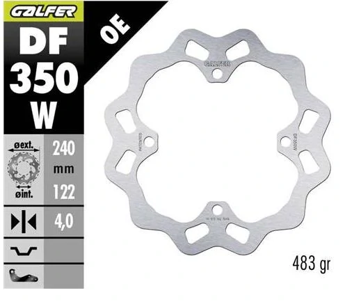 Zadní brzdový kotouč GALFER pro SUZUKI RM-Z 250 rok 2007-2026