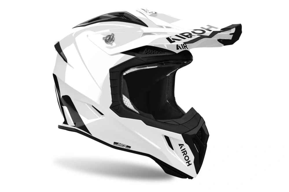Motokrosová přilba AIROH AVIATOR ACE 2 COLOR barva bílá lesklá 