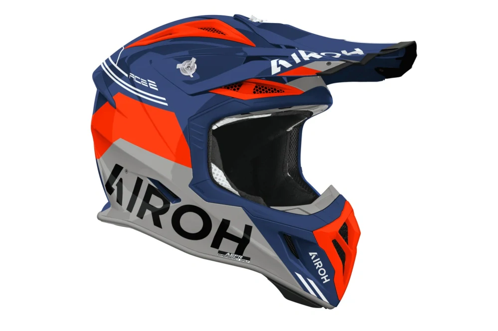 Motokrosová přilba AIROH AVIATOR ACE 2 FURY barva azurově červená lesklá 