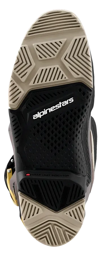 Motocyklové boty pro enduro a terén ALPINESTARS TECH 7 ENDURO DRYSTAR 2010526-1558 barva černá/šedá/hnědá/zlatá  