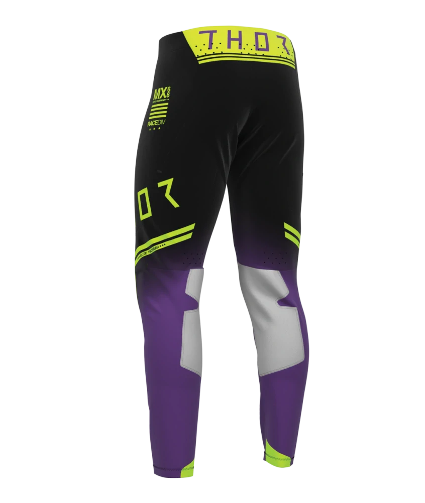 Lehké a pružné motokrosové - enduro kalhoty THOR SPORTMODE GEO barva černá/fialová