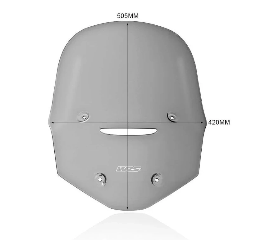 Plexi motocyklu WRS verze TOURING pro motocykly TRIUMPH TIGER 1200 GT / PRO / EXPLORER / RALLY rok 2022-2026 výška plexi 50,5 cm barva čirá
