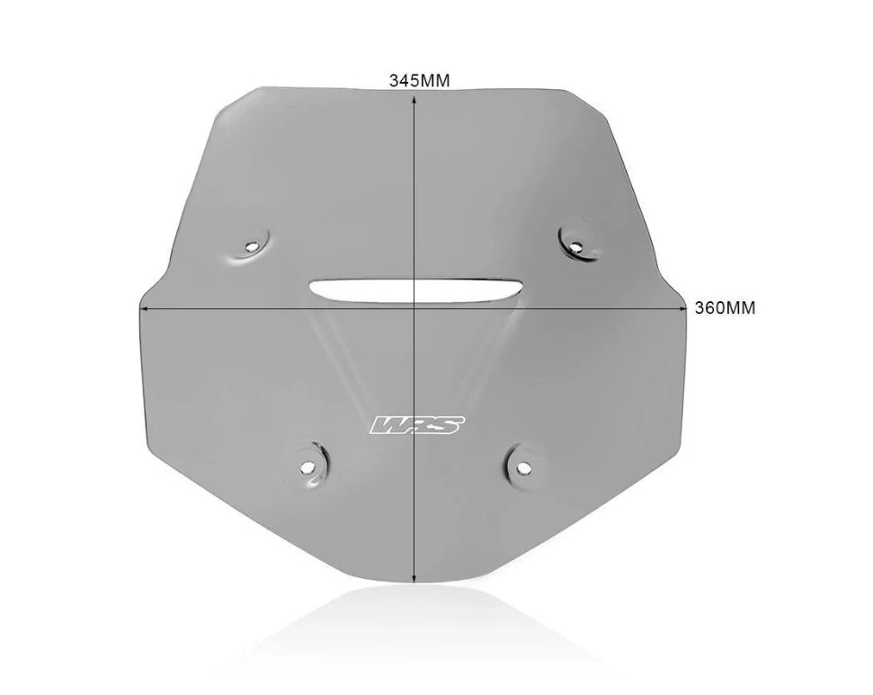 Plexi motocyklu WRS verze SPORT pro motocykly TRIUMPH TIGER 1200 GT / PRO / EXPLORER / RALLY rok 2022-2026 výška plexi 34,5 cm barva čirá