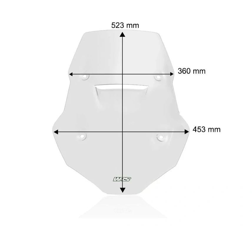 Plexi motocyklu WRS pro CF MOTO 800 MT rok 2022-2026 verze TOURING výška 52,3 cm, barva kouřová