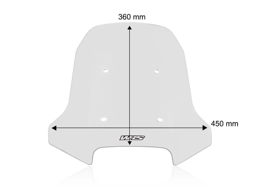 Plexi motocyklu WRS pro CF MOTO 450 MT rok 2024-2026 verze TOURING výška 36 cm, barva čirá