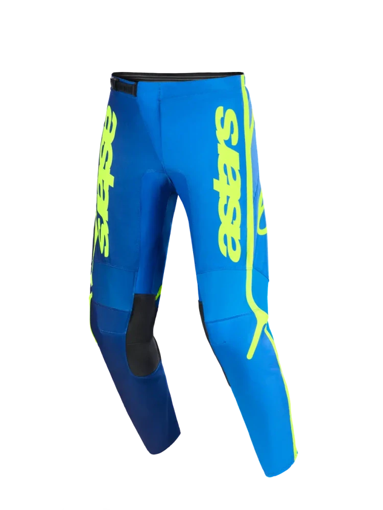 a Motokrosový komplet kalhot a dresu ALPINESTARS FLUID APEX barva modrá/žlutá fluo velikost 30+S