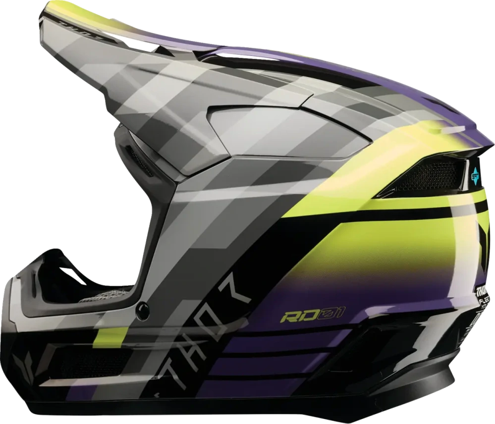 Dětská motokrosová přilba THOR FLEET YOUTH CAMBER barva šedá/zelená/černá