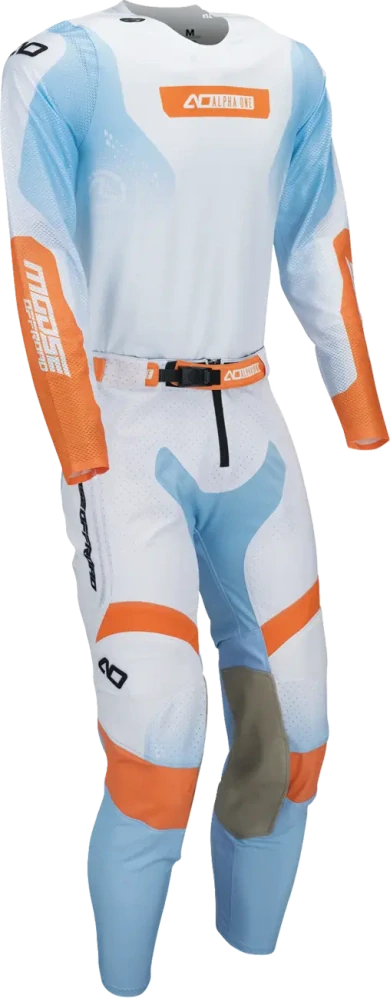 Motokrosový/enduro dres MOOSE OFFROAD ALPHA ONE barva oranžová/bílá/modrá