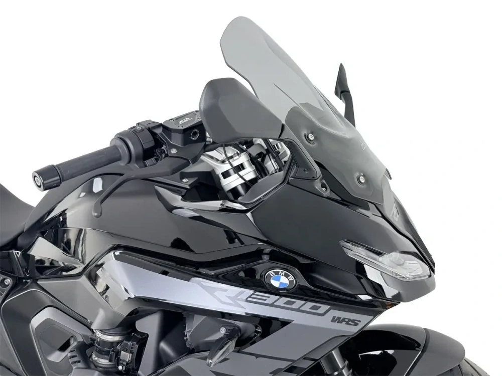 Plexi motocyklu WRS VERZE TOURING pro motocykl BMW R 1300 RS 2025-2026 barva kouřová, výška plexi 46,5 cm / o 12 cm vyšší než originální plexi