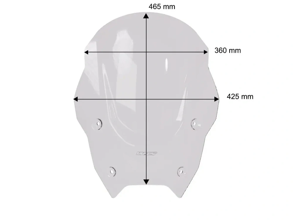 Plexi motocyklu WRS VERZE TOURING pro motocykl BMW R 1300 RS 2025-2026 barva tmavě kouřová, výška plexi 46,5 cm / o 12 cm vyšší než originální plexi