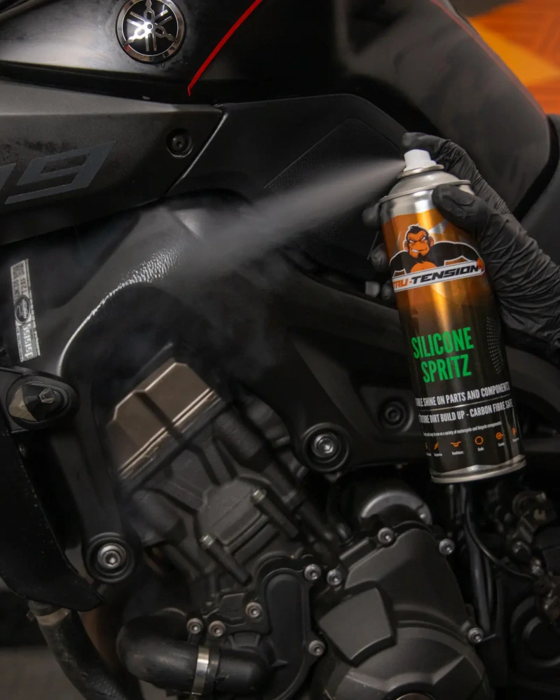 Silikonový sprej pro kovové a plastové díly motocyklu TRU TENSION SILICONE SPRITZ balení 500 ml