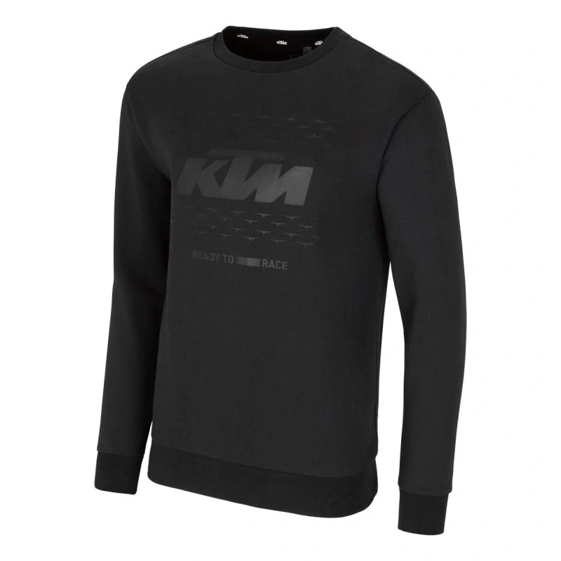 Pánská mikina KTM PATCH CREWNECK SWEATER barva černá