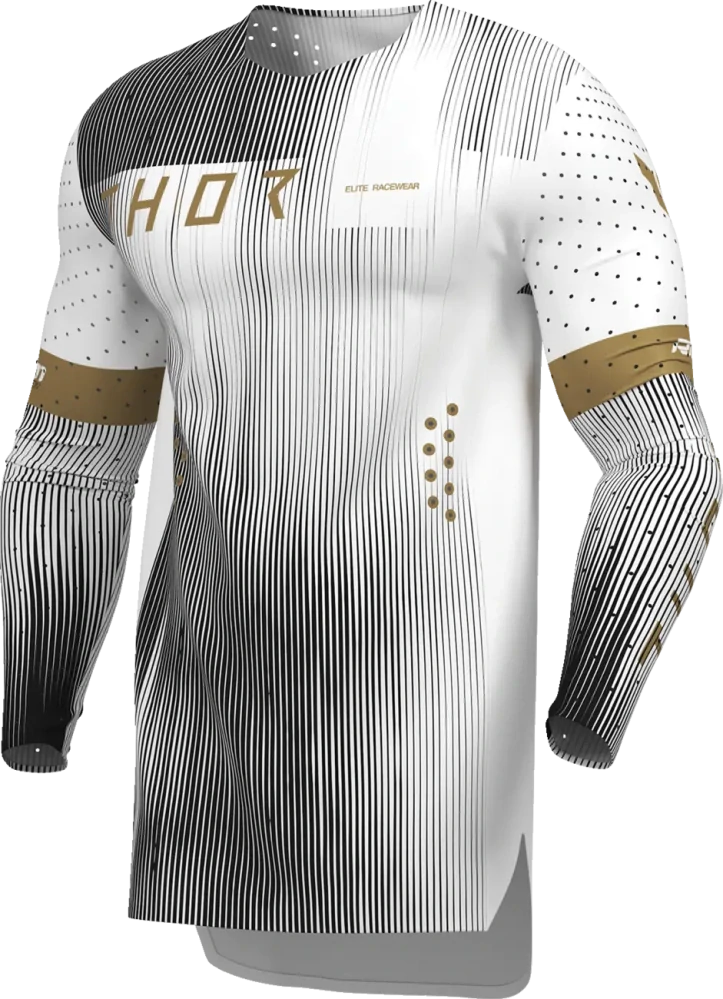 Lehký a pružný motokrosový - enduro dres THOR SPORTMODE VANISH barva bílá/černá