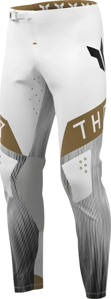 Lehké a pružné motokrosové - enduro kalhoty THOR SPORTMODE VANISH barva bílá/černá