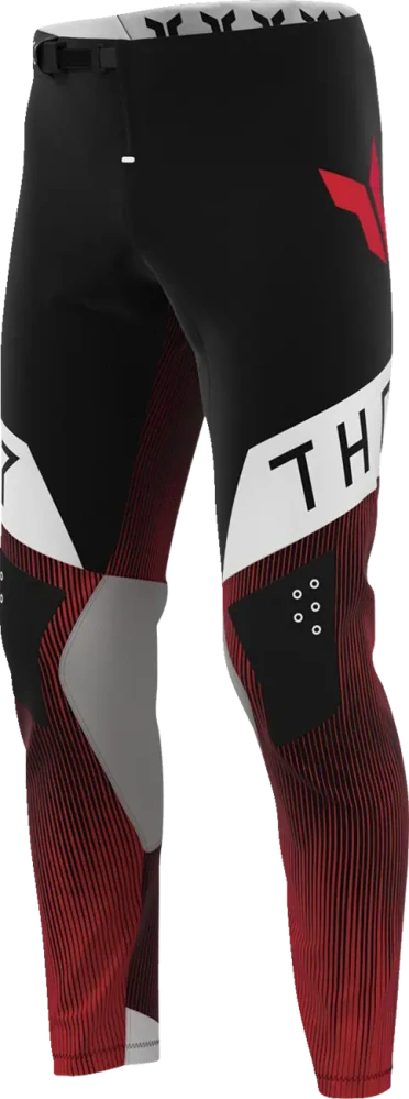 Lehké a pružné motokrosové - enduro kalhoty THOR SPORTMODE VANISH barva červená/černá