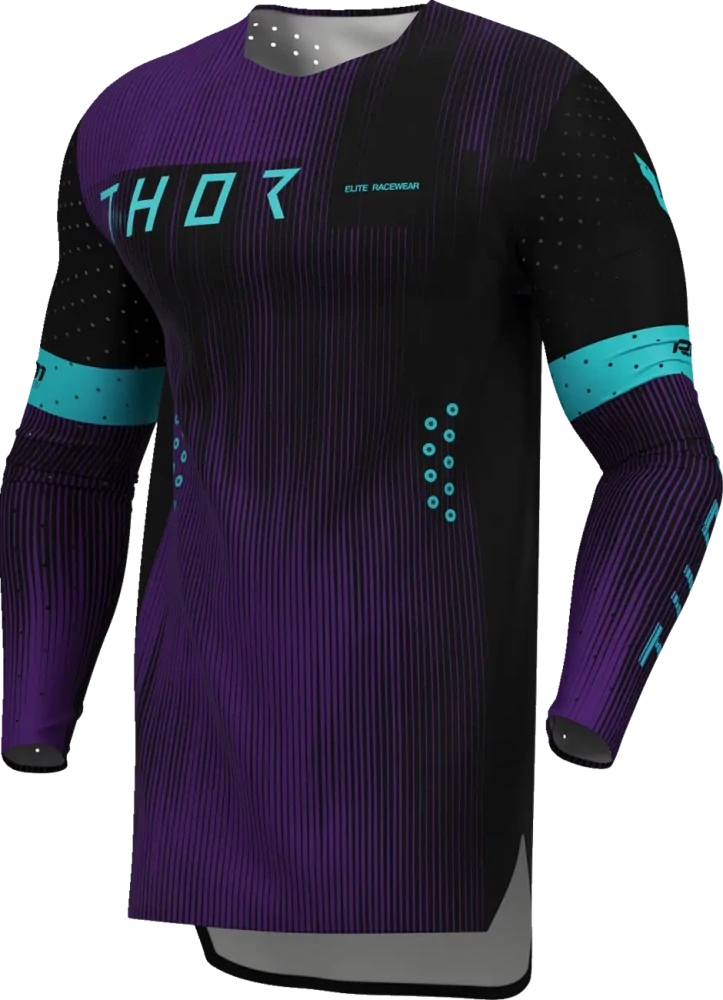 Lehký a pružný motokrosový - enduro dres THOR SPORTMODE VANISH barva černá/fialová