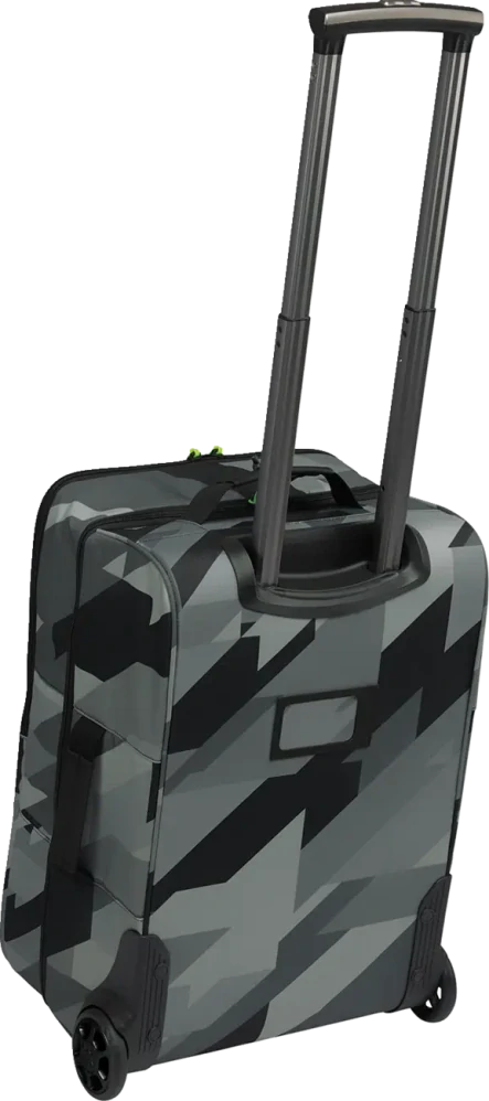 Motokrosová cestovní taška - cestovní textilní kufřík na kolečkách s teleskopickou rukojetí THOR JETWAY BAG barva černá/šedá/acid rozměr 54,29 × 38,74 × 25,72 cm (V × Š × H)