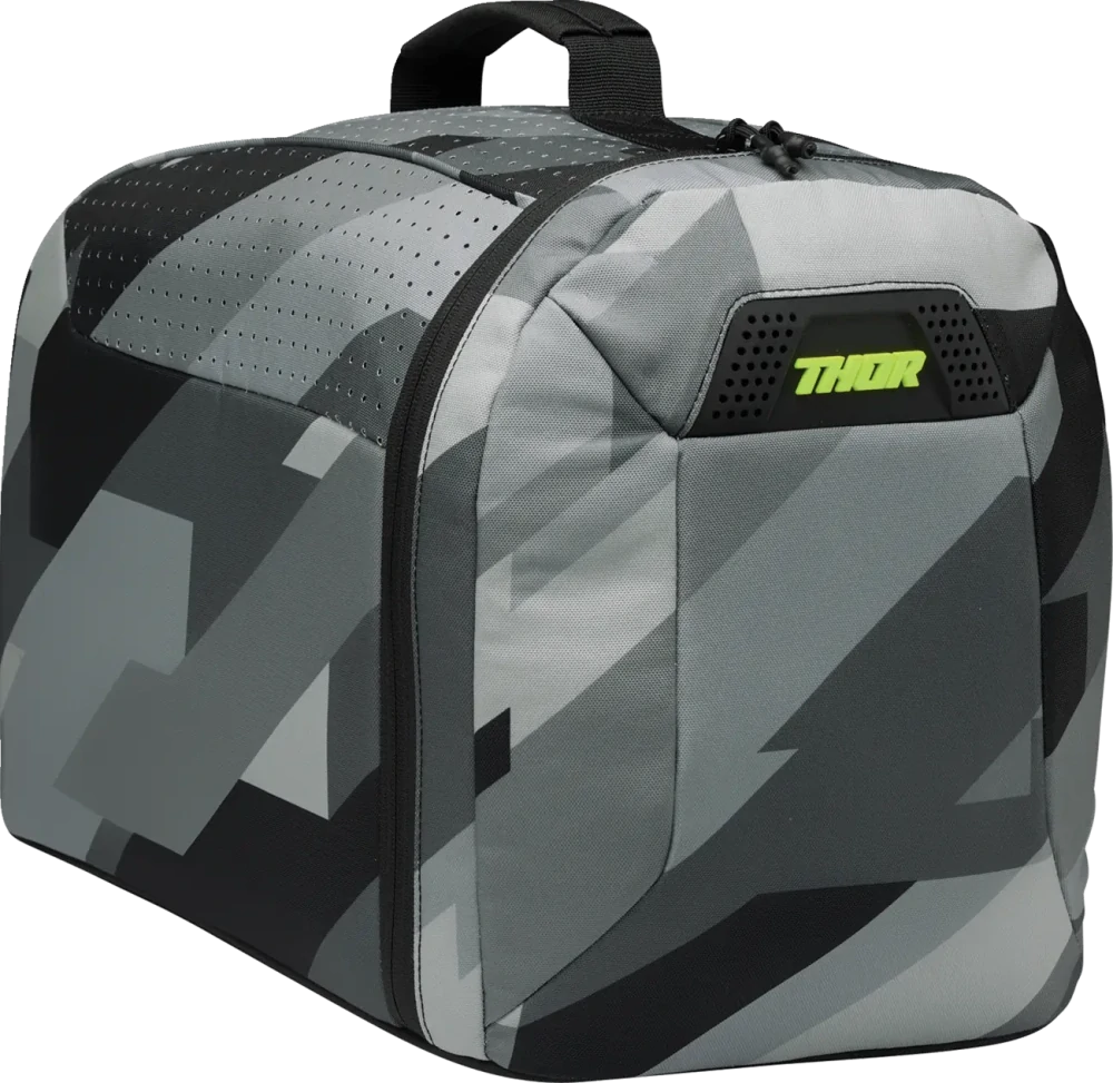 Textilní cestovní taška - cestovní textilní batoh na přepravu přilby THOR HELMET BAG barva černá/šedá/acid rozměry 40,64 × 25,4 × 30,5 cm (D × Š × V)