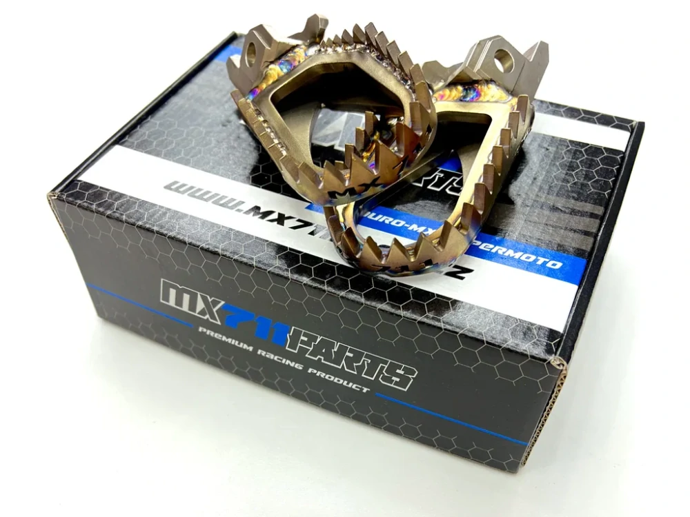 Motocyklové nerezové stupačky MX711 PEGS NERO pro HONDA CRF 250 rok 2022-2025