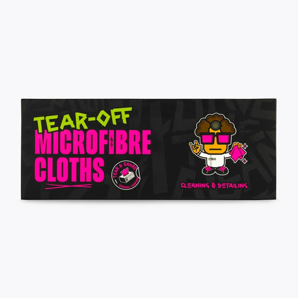 Měkké a odolné mikrovláknové utěrky opakovaně použitelné MUC OFF TEAR OFF MICROFIBRE CLOTHS balení 50 kusům, rozměr 30 cm x 30 cm