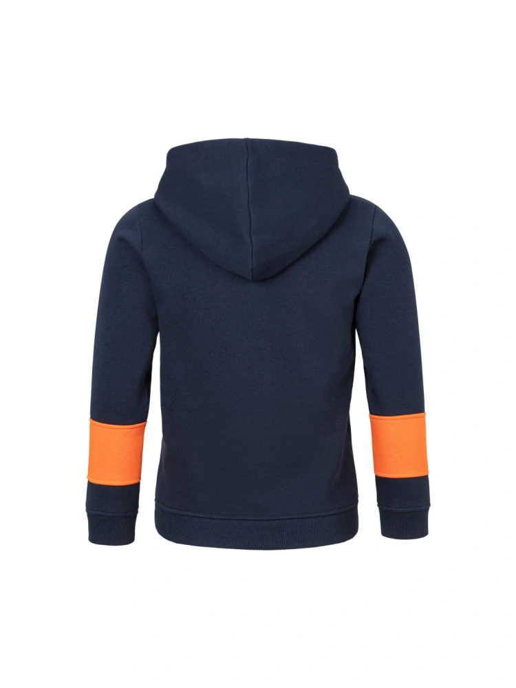A Dětská mikina s kapucí na zip KTM KIDS GRID RED BULL barva modrá/oranžová velikost 152