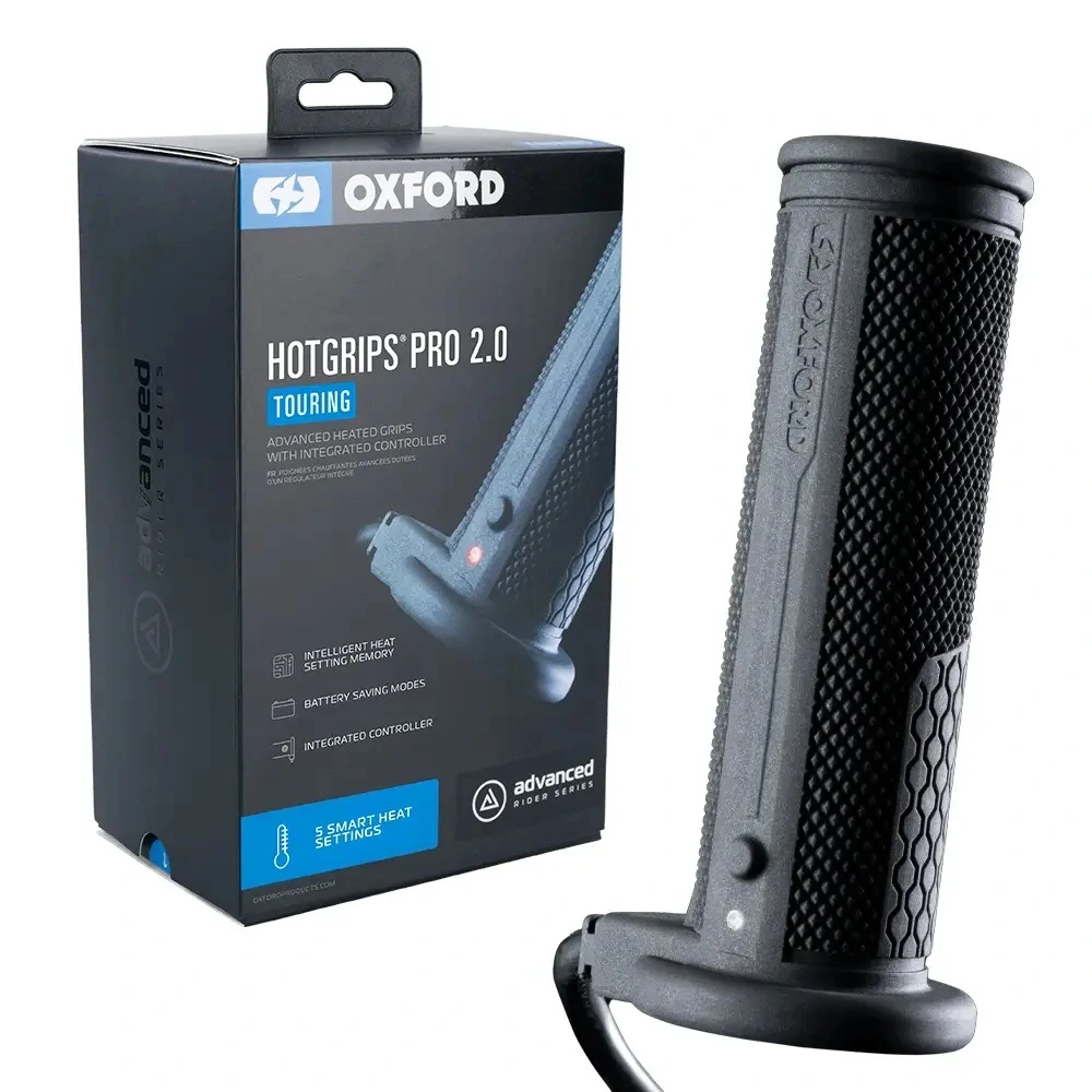 Vyhřívané rukojeti s integrovaným ovládáním - gripy na motocykl OXFORD HOTGRIPS PRO 2.0 TOURING EL401 pro řídítka o průměru 7/8" (22 mm)