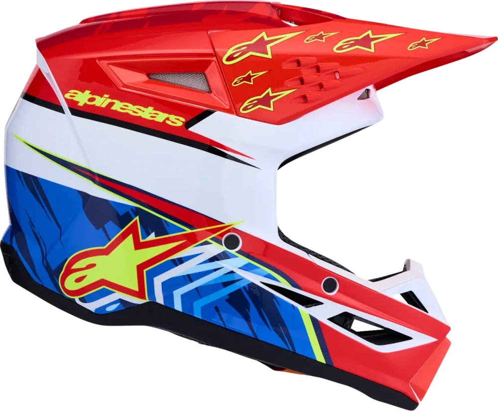 Motokrosová přilba ALPINESTARS SM3 / SM-3 / S-M3 FALCON 8300827-3206 barva červená/bílá/modrá