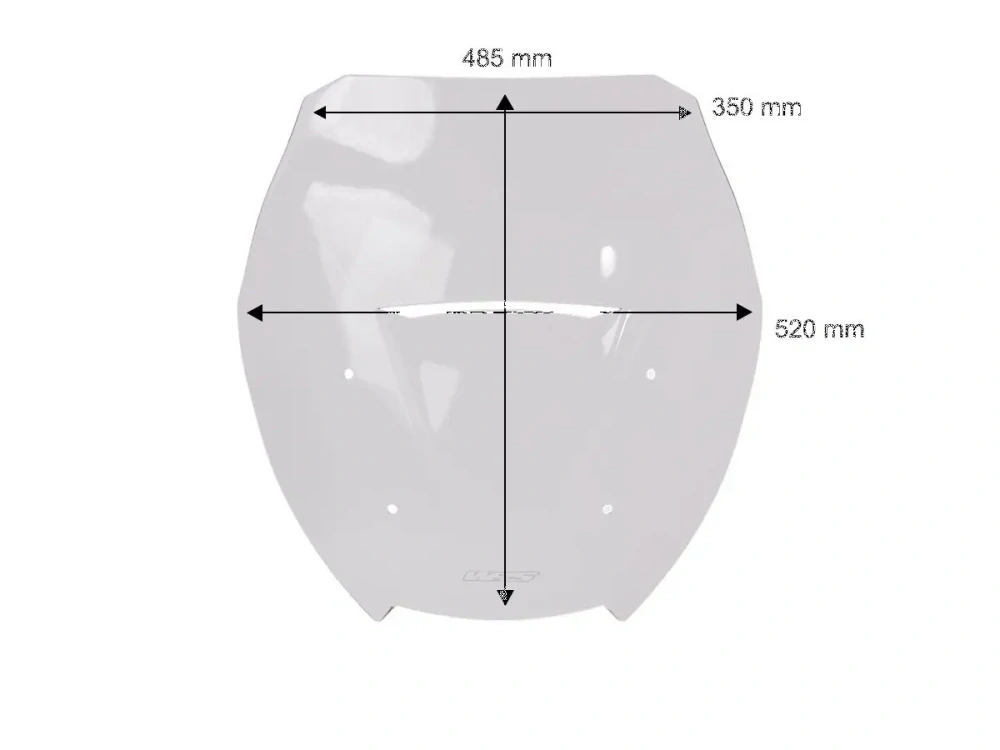 Plexi motocyklu WRS verze INTERMEDIO pro HONDA FORZA 750 rok 2025-2026 barva čirá, výška 48,5 cm (1,3 cm nižší než originál)