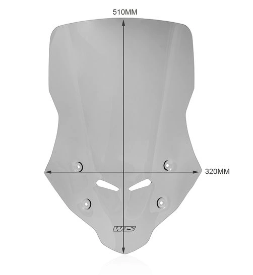 Plexi motocyklu WRS verze CAPONORD pro HONDA HORNET 750 rok 2025-2026 barva kouřová, výška plexi 51 cm, bez montážní sady