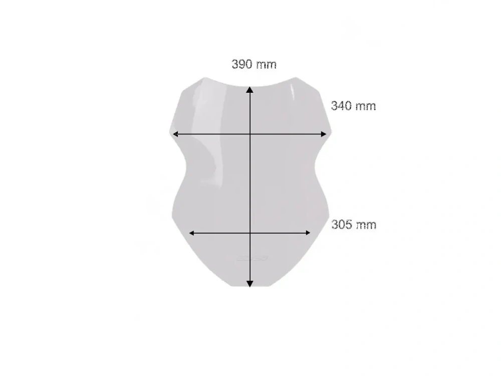 Plexi motocyklu WRS verze SPORT pro YAMAHA RACER 7 / GT rok 2025-2026 barva tmavě kouřová, výška 39 cm
