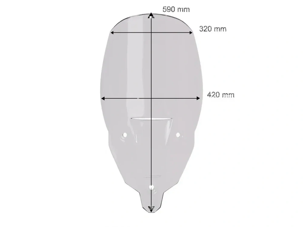 Plexi motocyklu WRS verze TOURING pro TRIUMPH TIGER SPORT 800 rok 2025-2026 barva čirá, výška plexi 59 cm