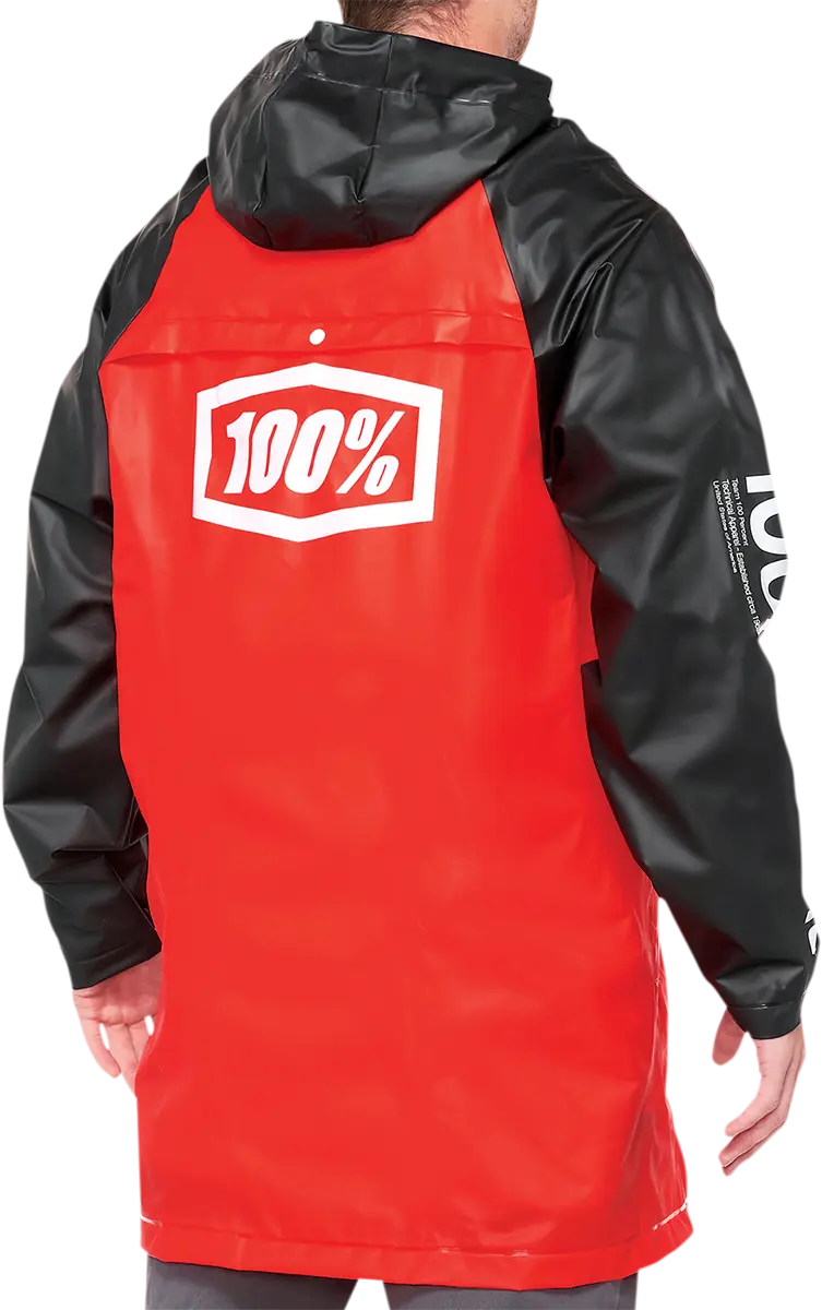 a Pláštěnka - nepromokavý kabát 100% TORRENT RAINCOAT 0040-0000X barva černá/červená velikost M 