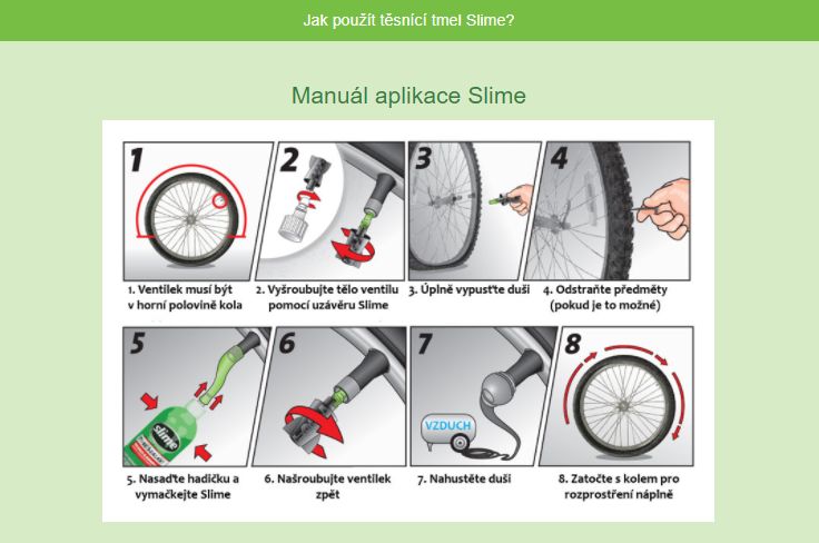 Utěsňovací přípravek  pro pneu s duší SLIME TUBE TIRE SEALANT obsah 473 ml