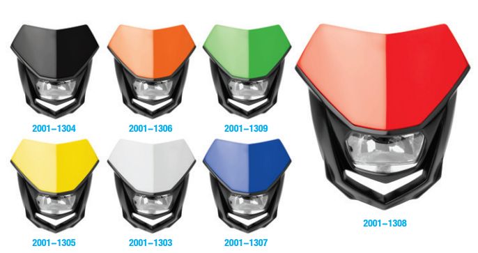 Univerzální přední maska se světlem POLISPORT HALO HEADLIGHTS BLACK 
