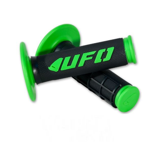 Dvouvrtsvé motokrosové gripy MX UFO CHALLENGER barva černá/modrá