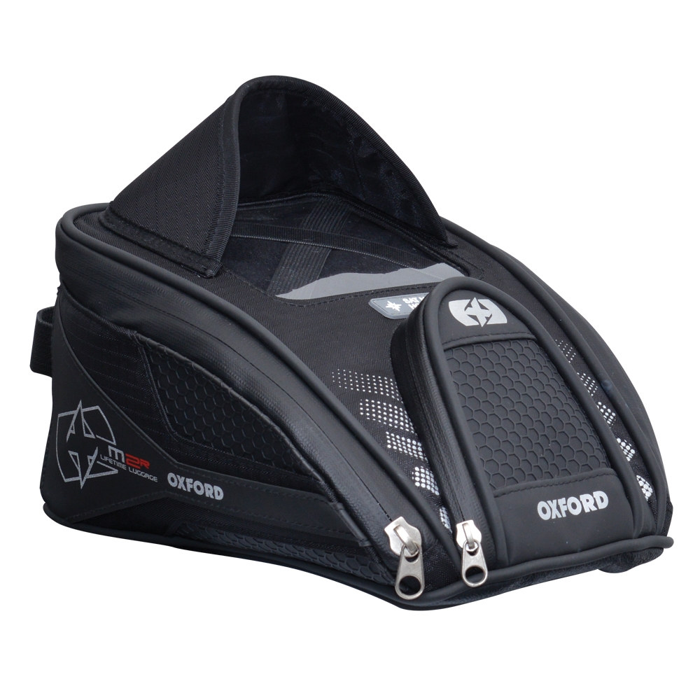 TANGBAG NA MOTOCYKL S MAGNETICKOU ZÁKLADNOU OXFORD M2R ČERNÝ OBJEM 2L