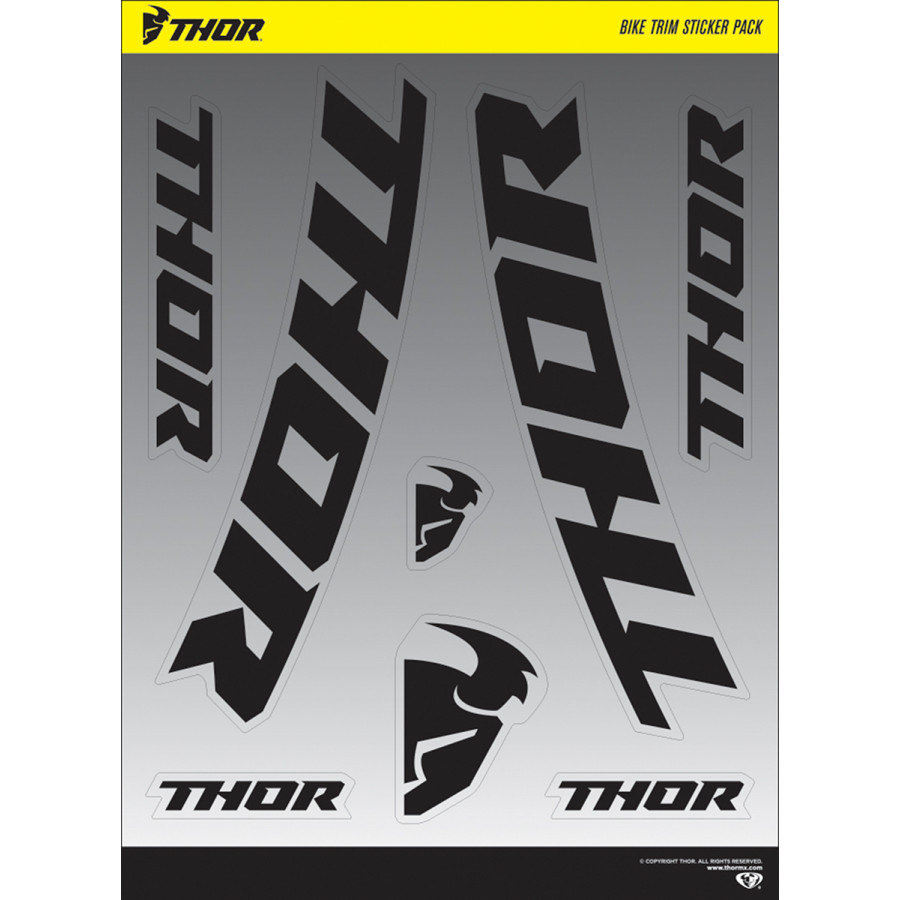2 archy samolepek THOR BIKE TRIM STICKER BÍLÁ/ČERNÁ