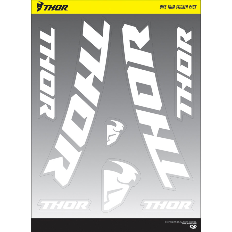 2 archy samolepek THOR BIKE TRIM STICKER BÍLÁ/ČERNÁ