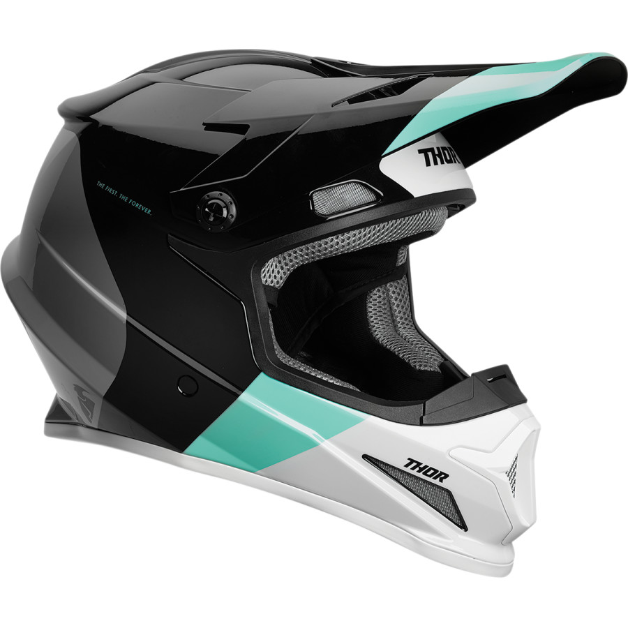 a Motokrosová přilba THOR SECTOR BOMBER BLACK/MINT - se systémem MIPS vel. XXL