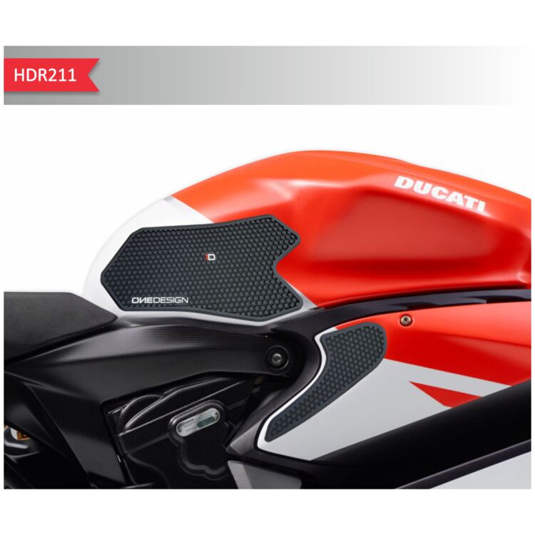 Samolepka - tank pad - tank grips ONEDESIGN pro DUCATI 899/ 959 / 1199 / 1299 PANIGALE 2018 - barva černá  