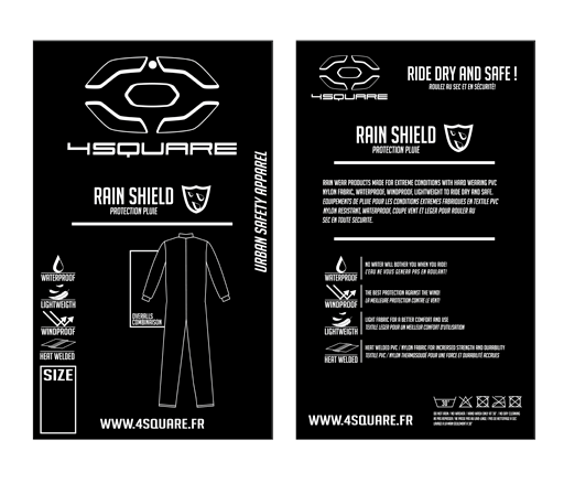 Nepromokavá kombinéza NOX/4SQUARE  BASIC černá