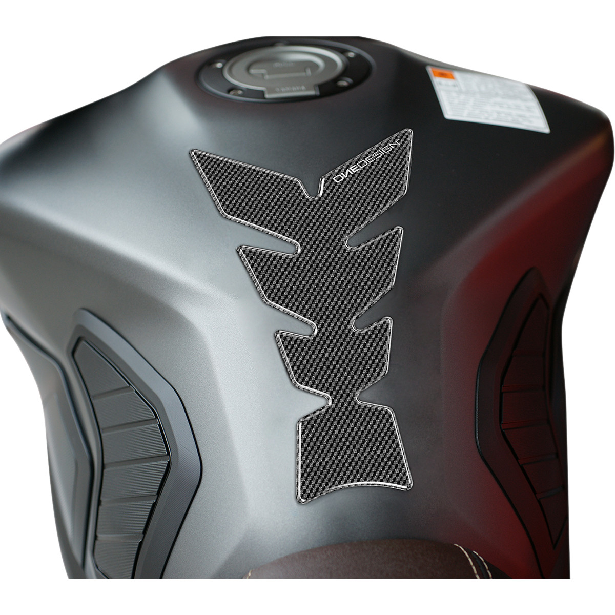 Samolepka - tank pad na nádrž motocyklu ONEDESIGN TANKPAD MOON CARBON BLACK