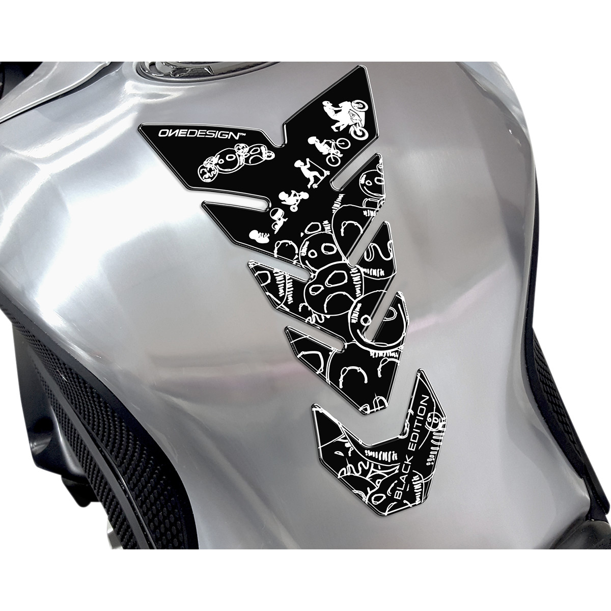 Samolepka - tank pad na nádrž motocyklu ONEDESIGN TANKPAD BLACK EDITION FAC