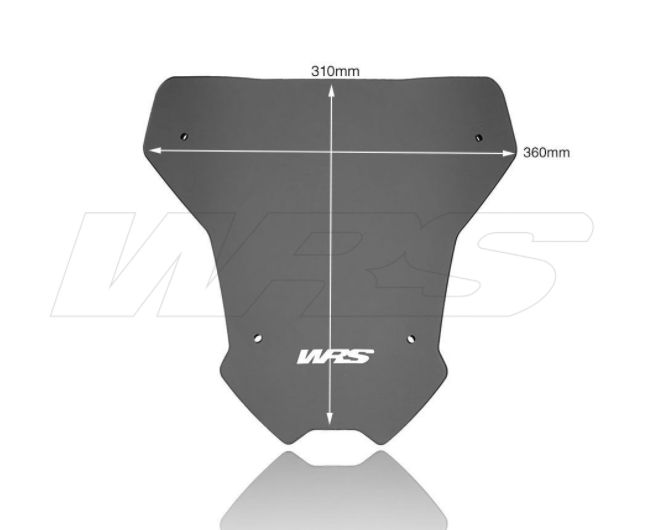 A Plexi motocyklu WRS pro HONDA CRF 1100 L ABS 2020-2022, barva černá, výška 31 cm (12-1/4")