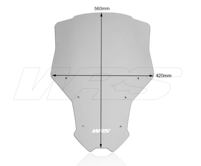 Plexi motocyklu WRS pro HONDA CRF 1100 L ABS Africa Twin Adventure Sports viz popis 75 KW(102 PS), barva kouřová, výška 56 cm (22")