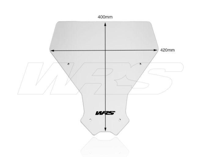 Plexi motocyklu WRS pro HONDA CRF 1100 L ABS Africa Twin 2020 75 KW(102 PS), barva čirá, výška 40 cm (15-3/4")